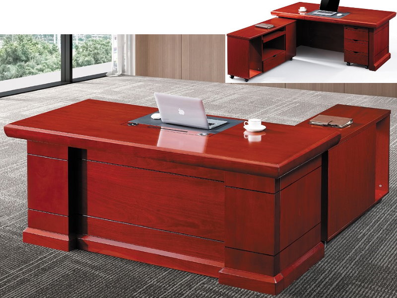 布魯克紅棕色6.6尺辦公桌-台北傢俱桃園傢俱新竹傢俱