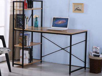 艾美4尺本色黑腳書架型書桌-台北傢俱桃園傢俱新竹傢俱